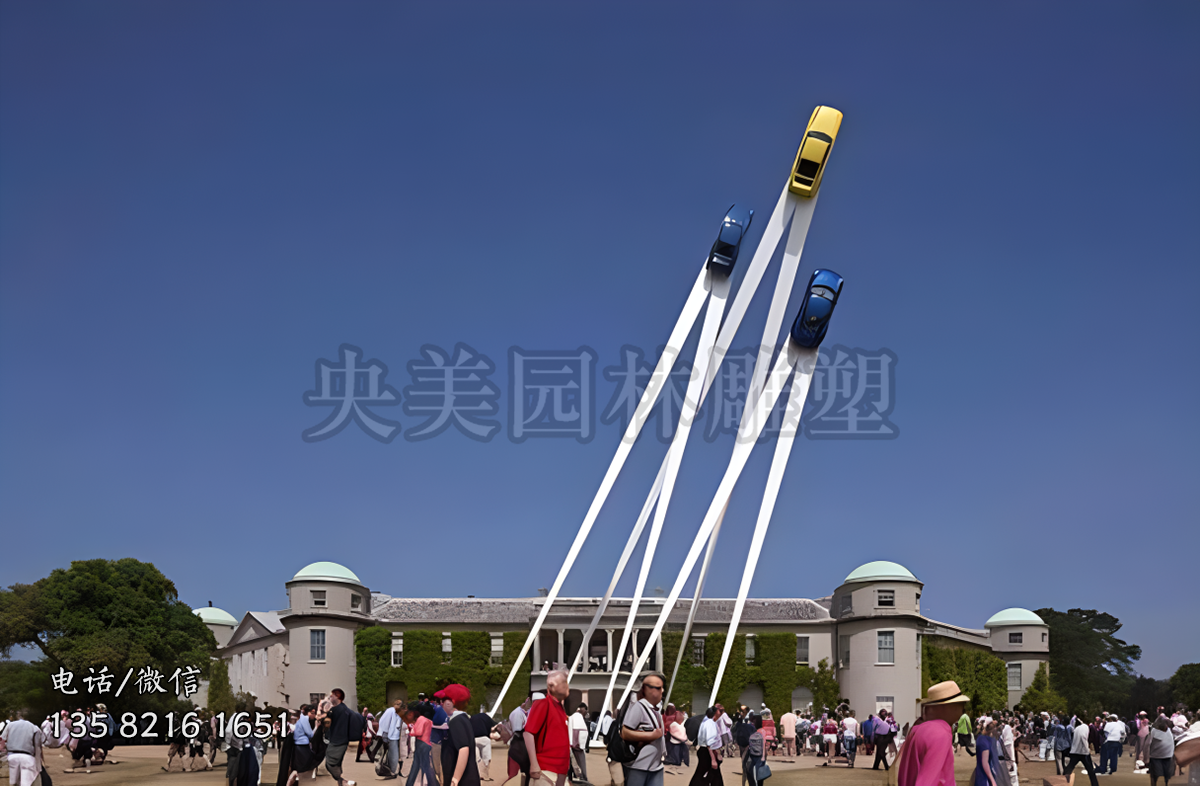 不銹鋼公路汽車(chē)景觀(guān)雕塑